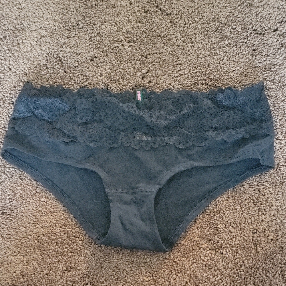 Lace Trimmed Black Panties